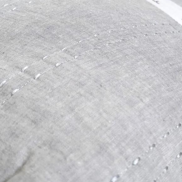 *Relisted* Tahari Home Set of 2 Euro Pillows Shams Pillow Inserts Chambray Blue - Picture 4 of 8